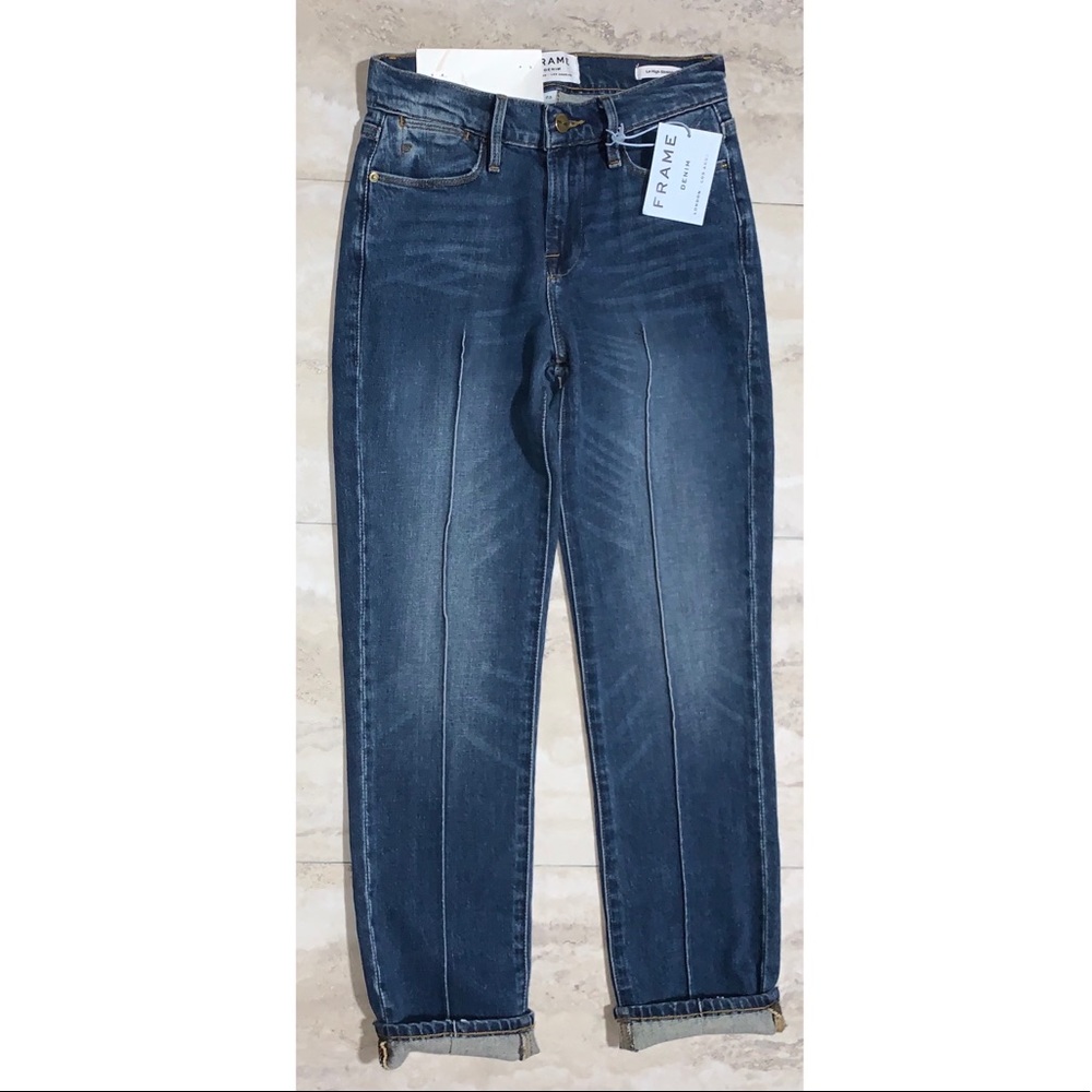 🌿FRAME Denim Le High Pintucked Straight Jeans - Picture 3 of 8